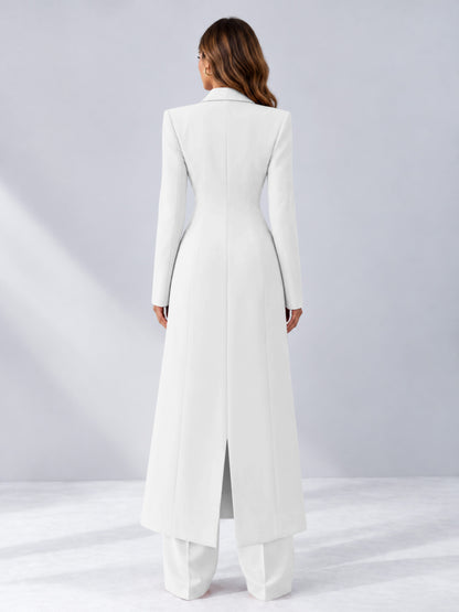 White 2 Pieces Tailored Fit Notch Lapel One Button Women's Suits