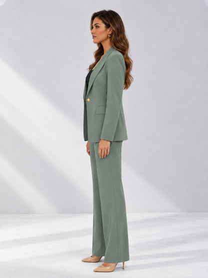 Eucalyptus 2 Pieces Tailored Fit Notched Lapel One Button Women's Suits 