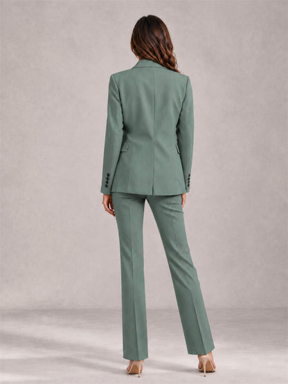 Eucalyptus 2 Pieces Tailored Fit Notched Lapel Suits Women's Suits