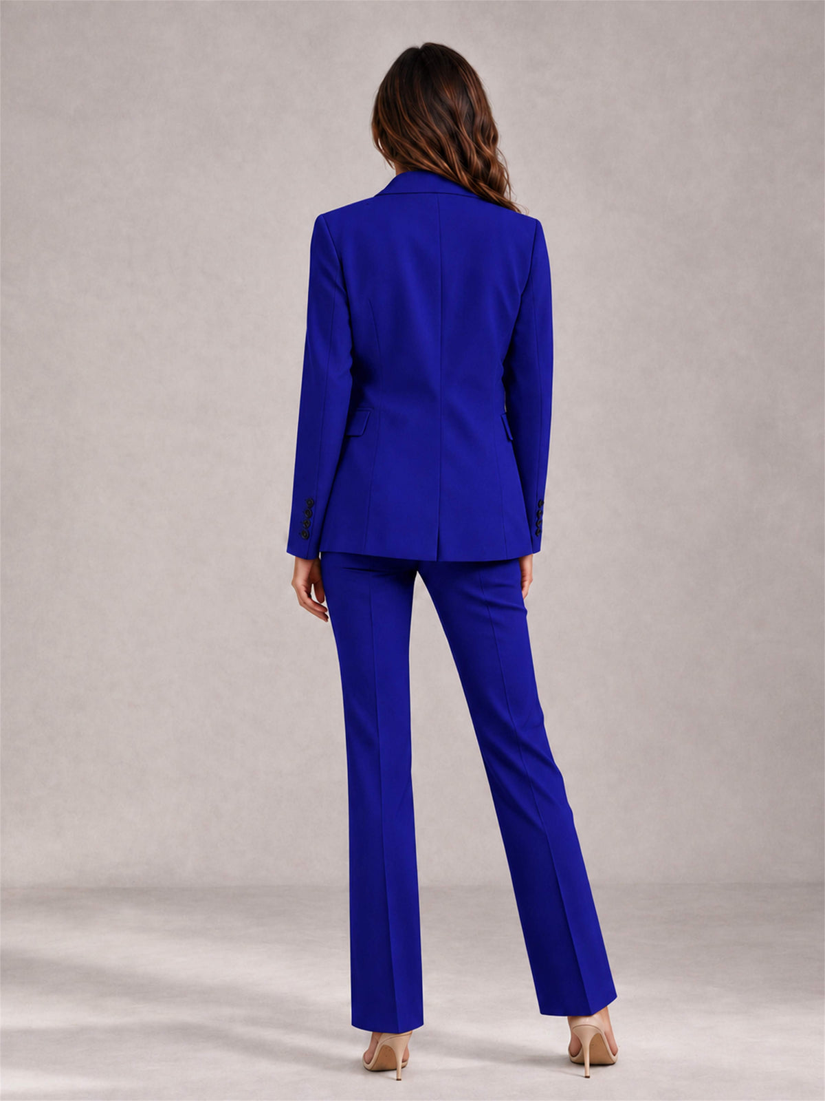 Royal Blue 2 Pieces Tailored Fit Notched Lapel Suits Women's Suits
