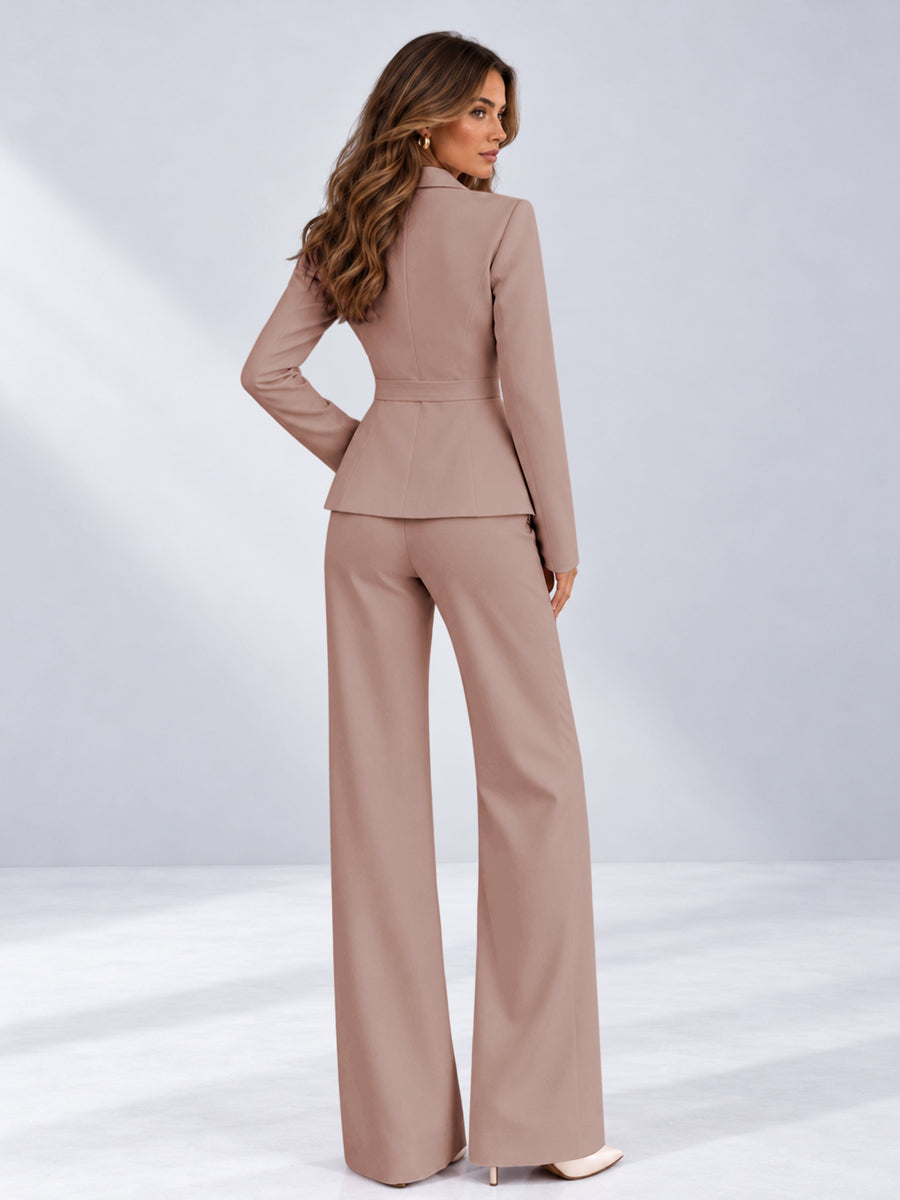 Dusty Rose 2 Pieces Tailored Fit One Button Women's Suits
