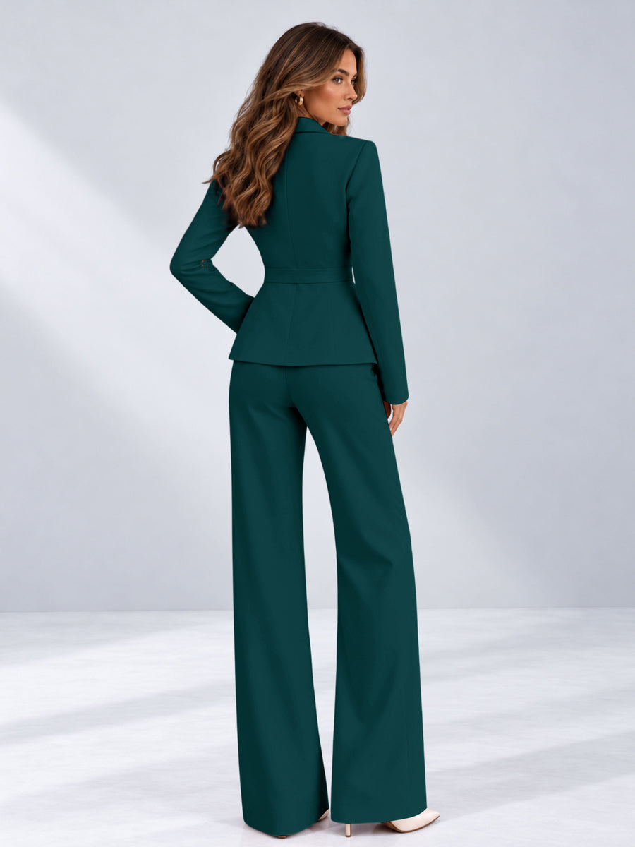 Peacock 2 Pieces Tailored Fit One Button Women's Suits