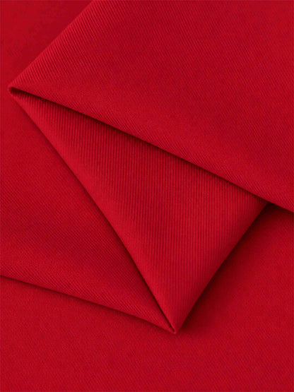 Red 2 Pieces Tailored Fit Peak Lapel Women's Suits