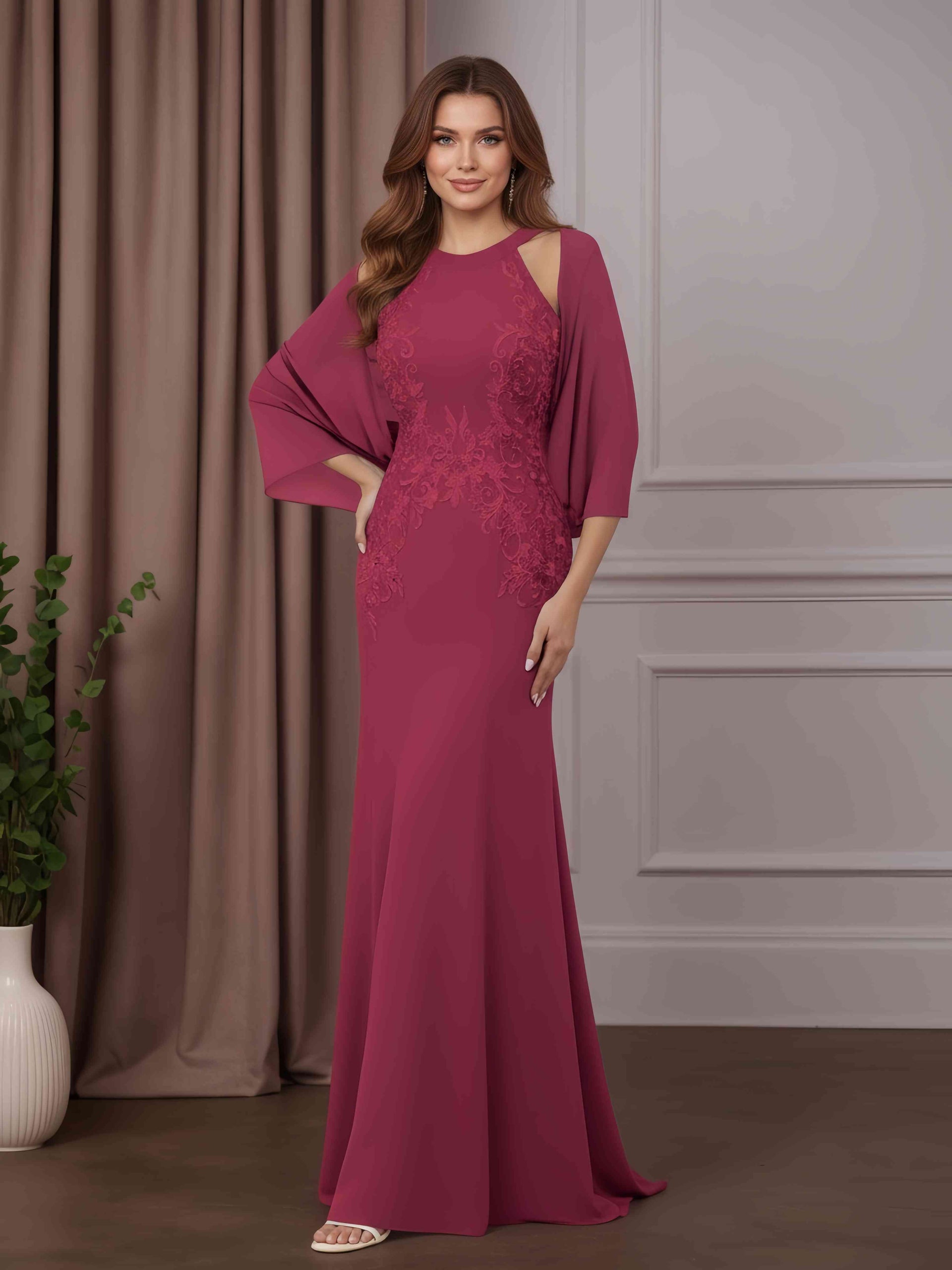 trumpet mermaid mother of the bride dress 2 Pieces Trumpet/Mermaid Halter Neck Sleeveless Floor-Length Mother of –  mollyevers.com