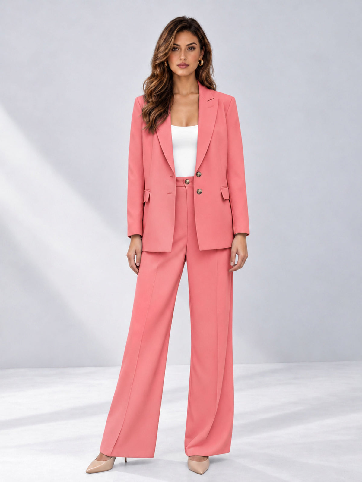 Coral 2 Pieces Wide-Leg Suit Women's Suits 