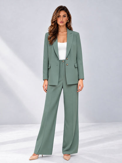 Eucalyptus 2 Pieces Wide-Leg Suit Women's Suits 
