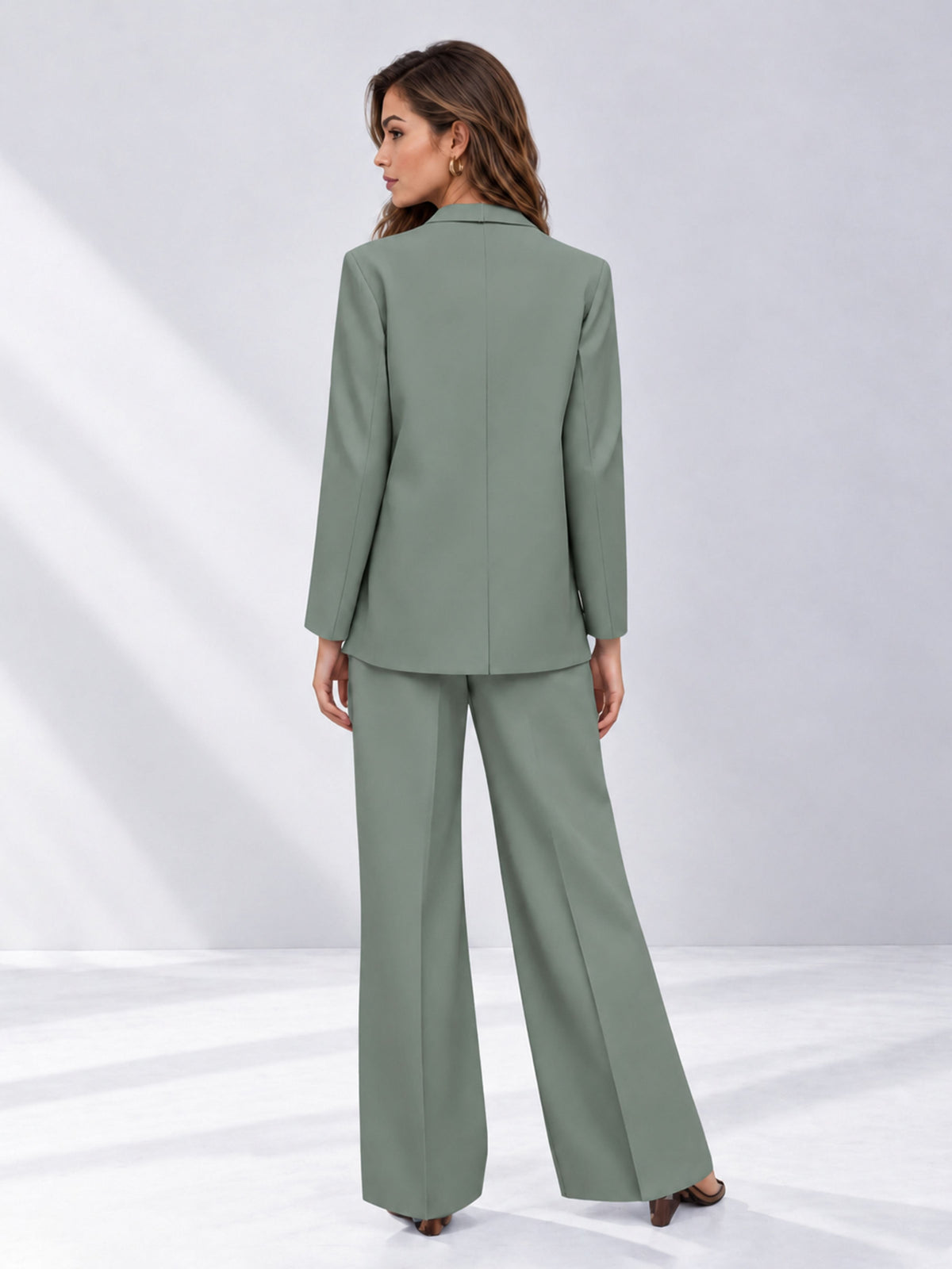 Eucalyptus 2 Pieces Wide-Leg Suit Women's Suits 