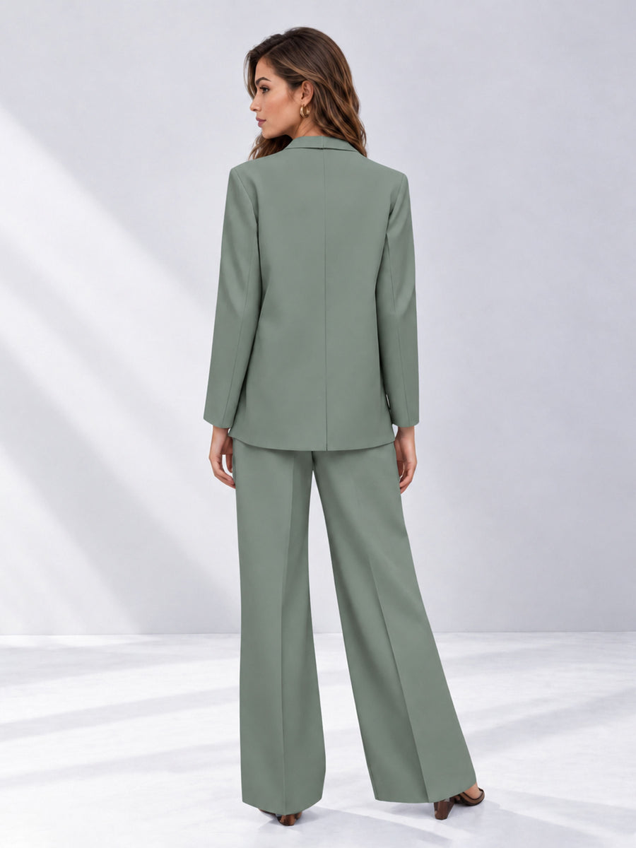 Eucalyptus 2 Pieces Wide-Leg Suit Women's Suits 