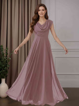A-Line/Princess Asymmetrical Sleeveless Floor-Length Mother of the Bride Dresses with Sequins