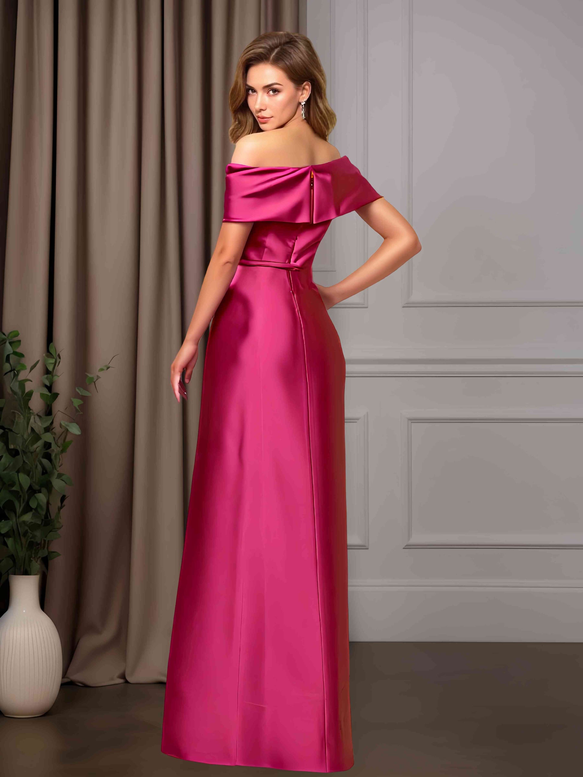 mother of the bride dresses off the shoulder Zapaka Women A-Line Dark Green Dress Lace Appliques Half Sleeves Long Wedding Guest Dress ZAPAKA Detailed with lace detailed quarter sleeves Beaded Off Shoulder Half Sleeve