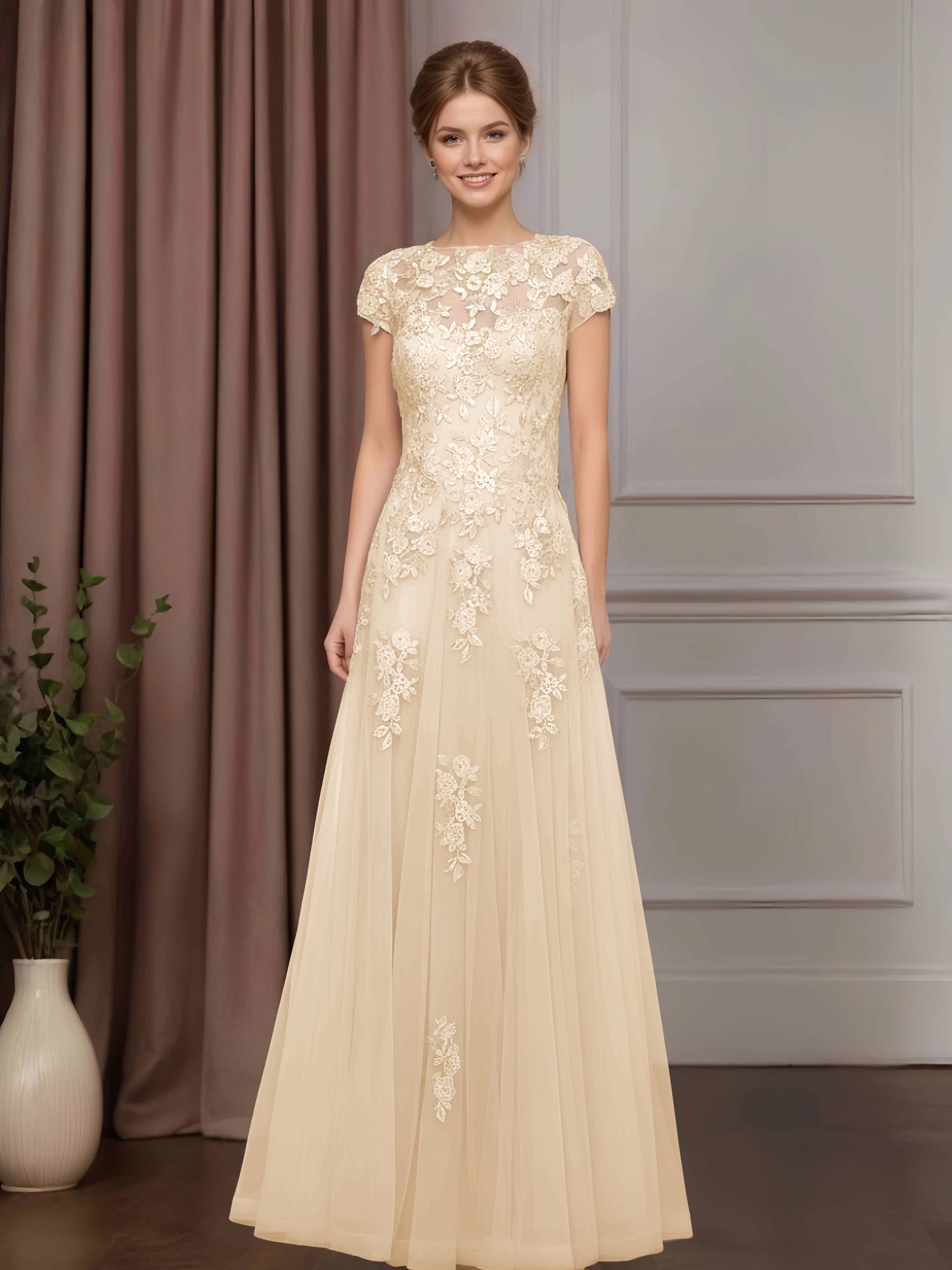 knee length dresses for ladies A-Line/Princess Round Neck Short Sleeves Floor-Length Mother of the Br mollyevers.com knee length dresses for ladies A-Line/Princess Round Neck Short Sleeves Floor-Length Mother of the Br mollyevers.com