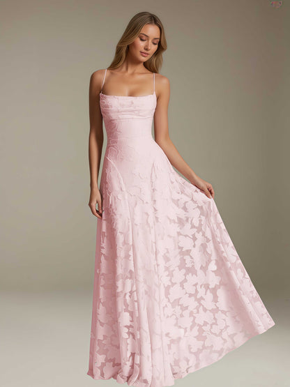 Free Shipping A-Line/Princess Spaghetti Strap Sleeveless Floor-Length –