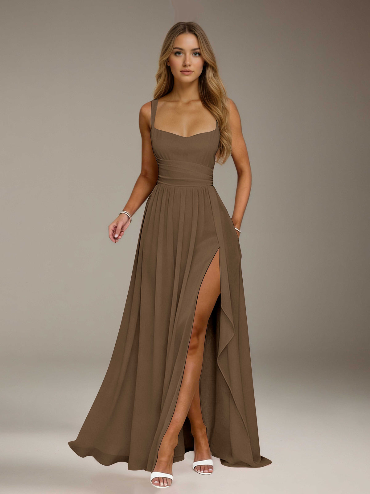 high low country bridesmaid dresses Mocha Dresses: Perfect for Rustic and Chic Weddings – Color:Pink Metallic Floral Jacquard JAN2026DROP2 Tall blue Work Dresses Green Elevate your bridal party’s