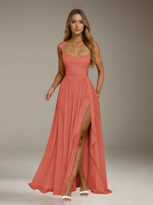 terracotta bridesmaid dresses Wedtrend Women Dress Chiffon A-Line Floor Length Wedding Guest Dress With Ruffles, Chiffon color / US8 Shoulder Sleeves Explore Our Collection of Terracotta