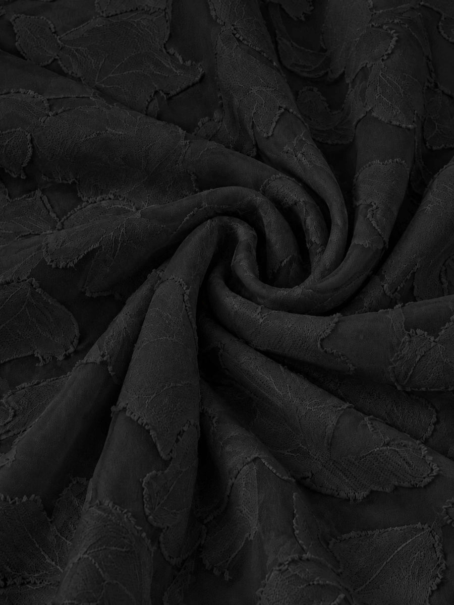 Black A-Line Square Neck Sleeveless Floral Lace Mini/Short Formal Dress
