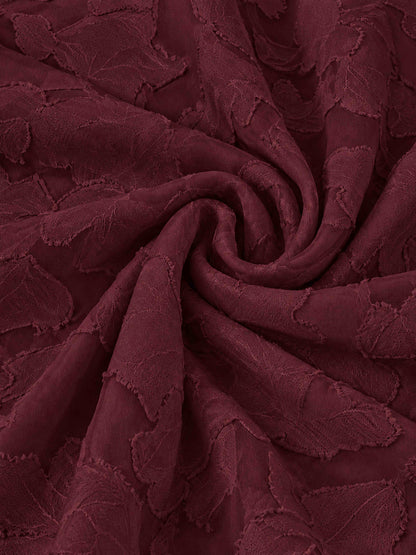 Burgundy A-Line Square Neck Sleeveless Floral Lace Mini/Short Formal Dress