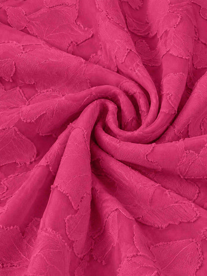 Hot Pink A-Line Square Neck Sleeveless Floral Lace Mini/Short Formal Dress