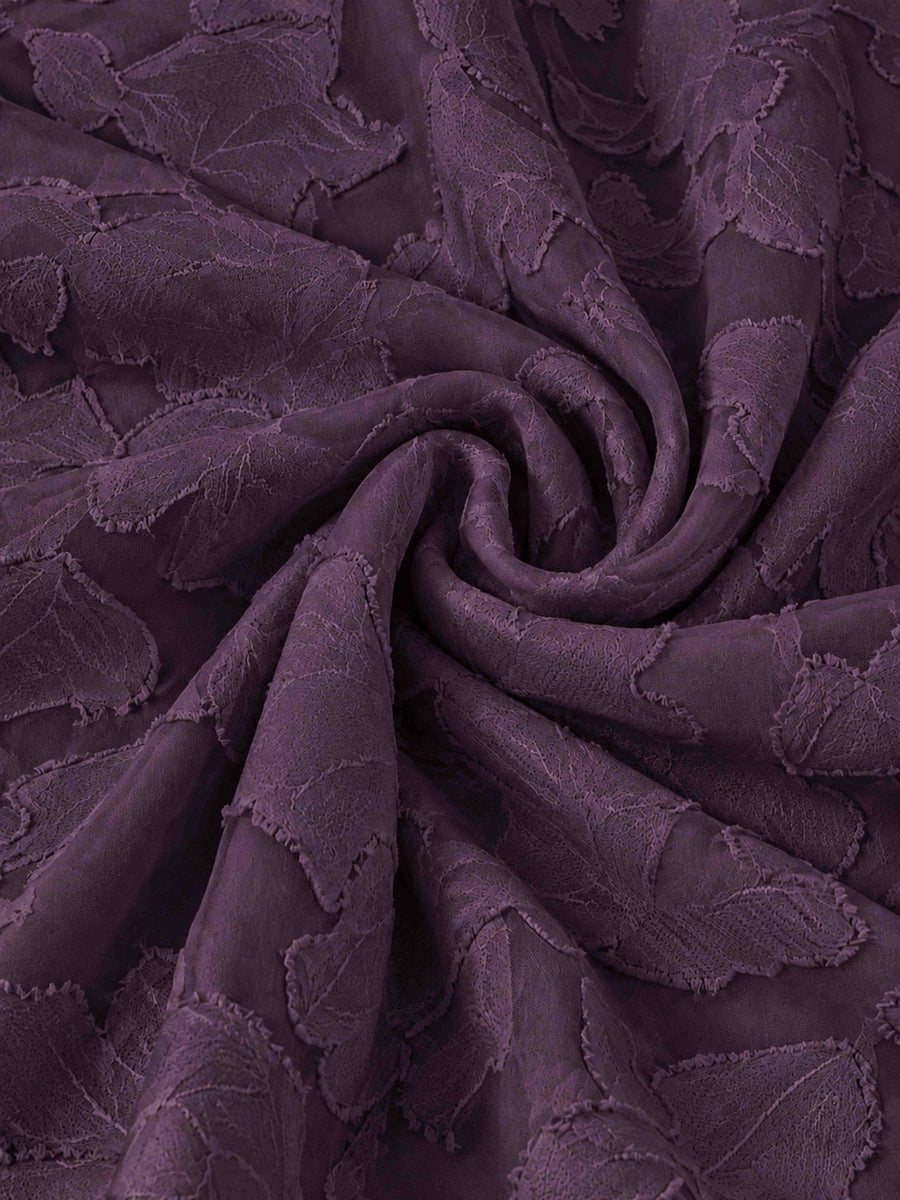 Plum A-Line Square Neck Sleeveless Floral Lace Mini/Short Formal Dress