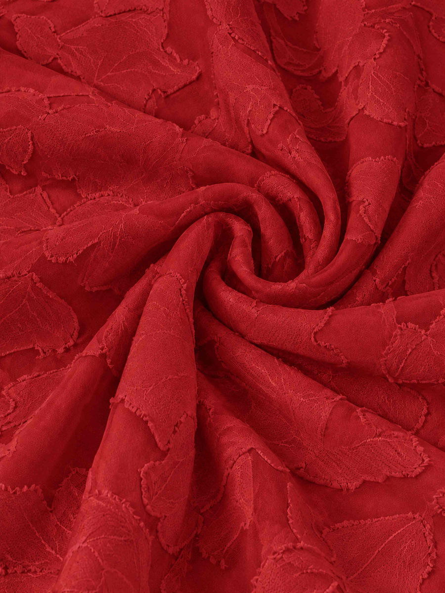 Red A-Line Square Neck Sleeveless Floral Lace Mini/Short Formal Dress