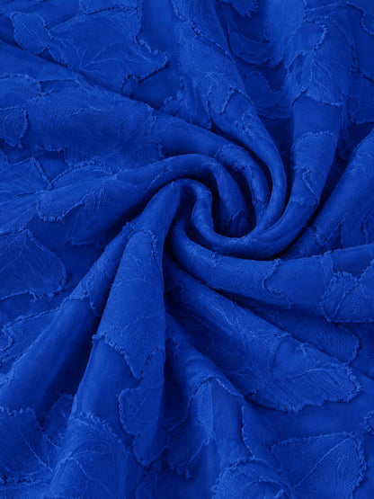 Royal Blue A-Line Square Neck Sleeveless Floral Lace Mini/Short Formal Dress