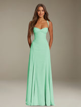 Free Shipping A-Line Sweetheart Sleeveless Floor-Length Long Prom Dress
