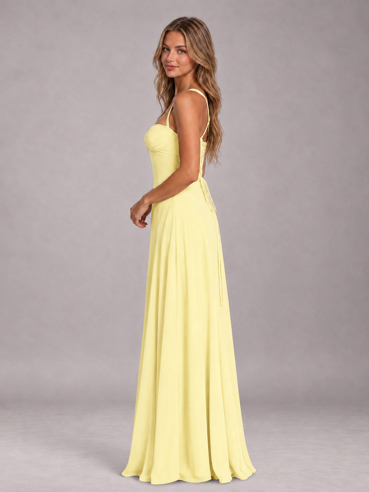 Daffodil A-Line Sweetheart Sleeveless Floor-Length Bridesmaid Dress
