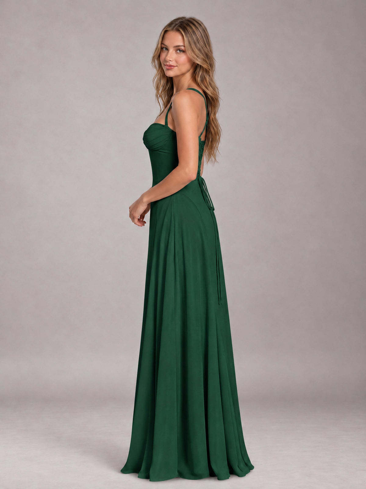 Emerald Green A-Line Sweetheart Sleeveless Floor-Length Bridesmaid Dress
