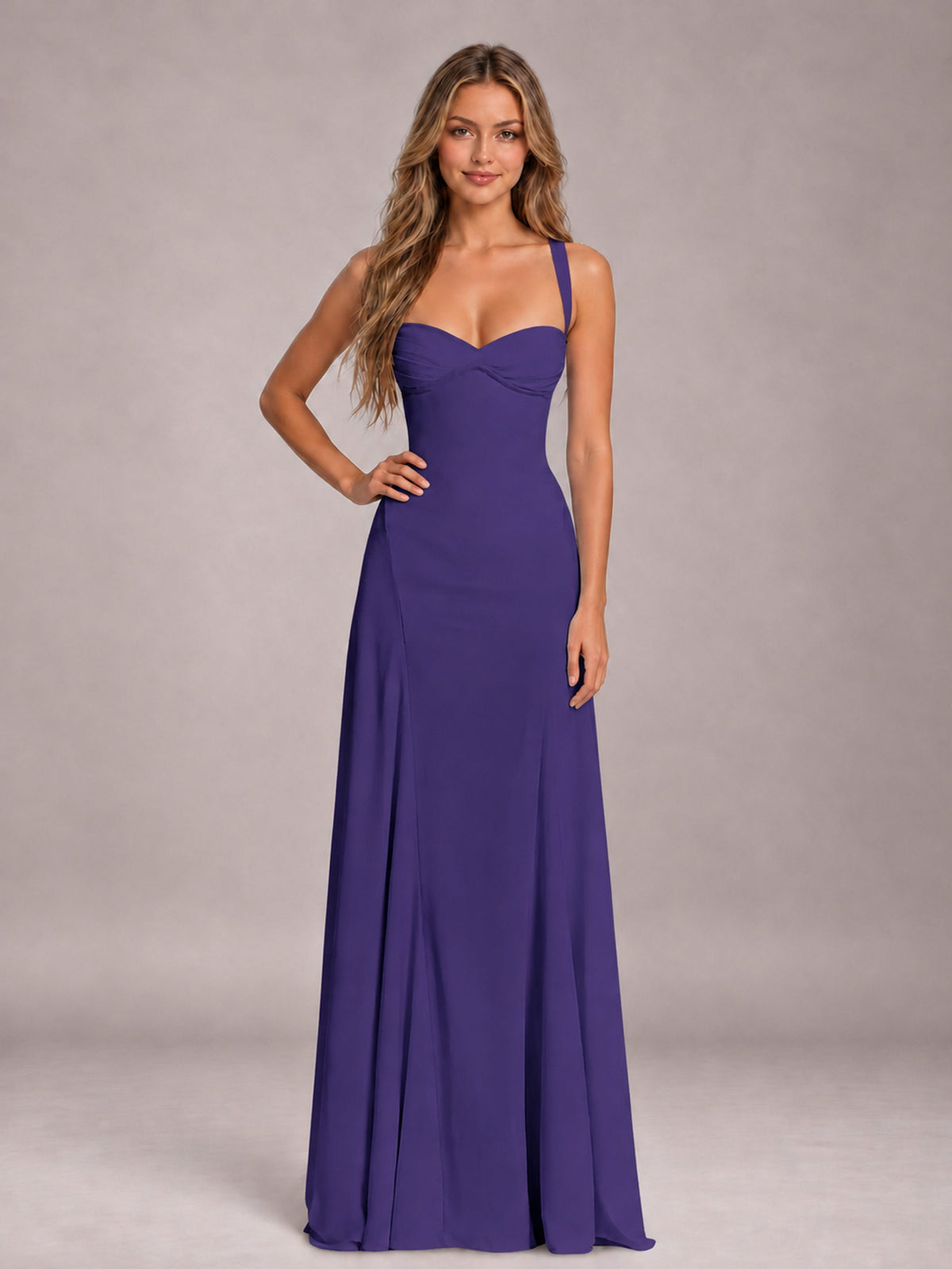 Regency A-Line Sweetheart Sleeveless Floor-Length Bridesmaid Dress