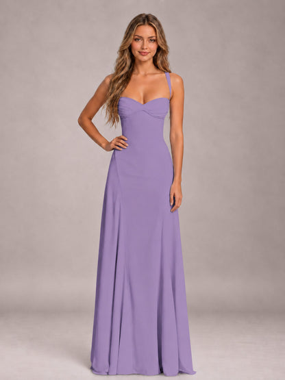Tahiti A-Line Sweetheart Sleeveless Floor-Length Bridesmaid Dress