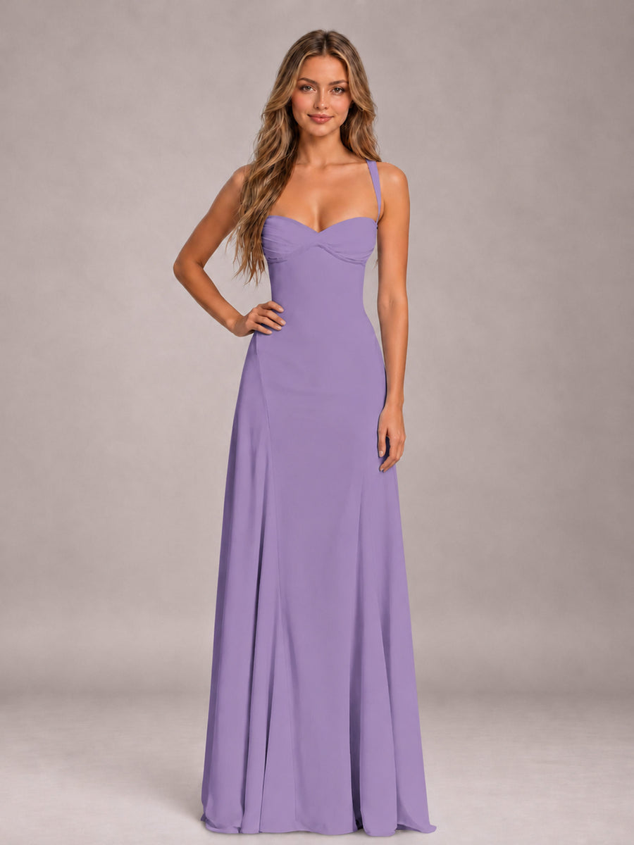 Tahiti A-Line Sweetheart Sleeveless Floor-Length Bridesmaid Dress