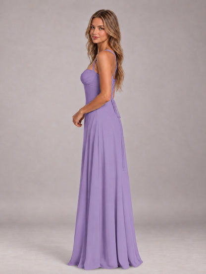 Tahiti A-Line Sweetheart Sleeveless Floor-Length Bridesmaid Dress