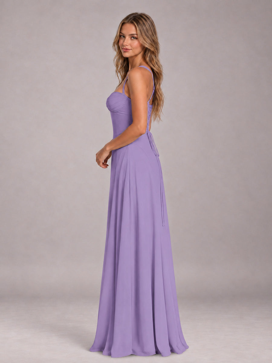 Tahiti A-Line Sweetheart Sleeveless Floor-Length Bridesmaid Dress