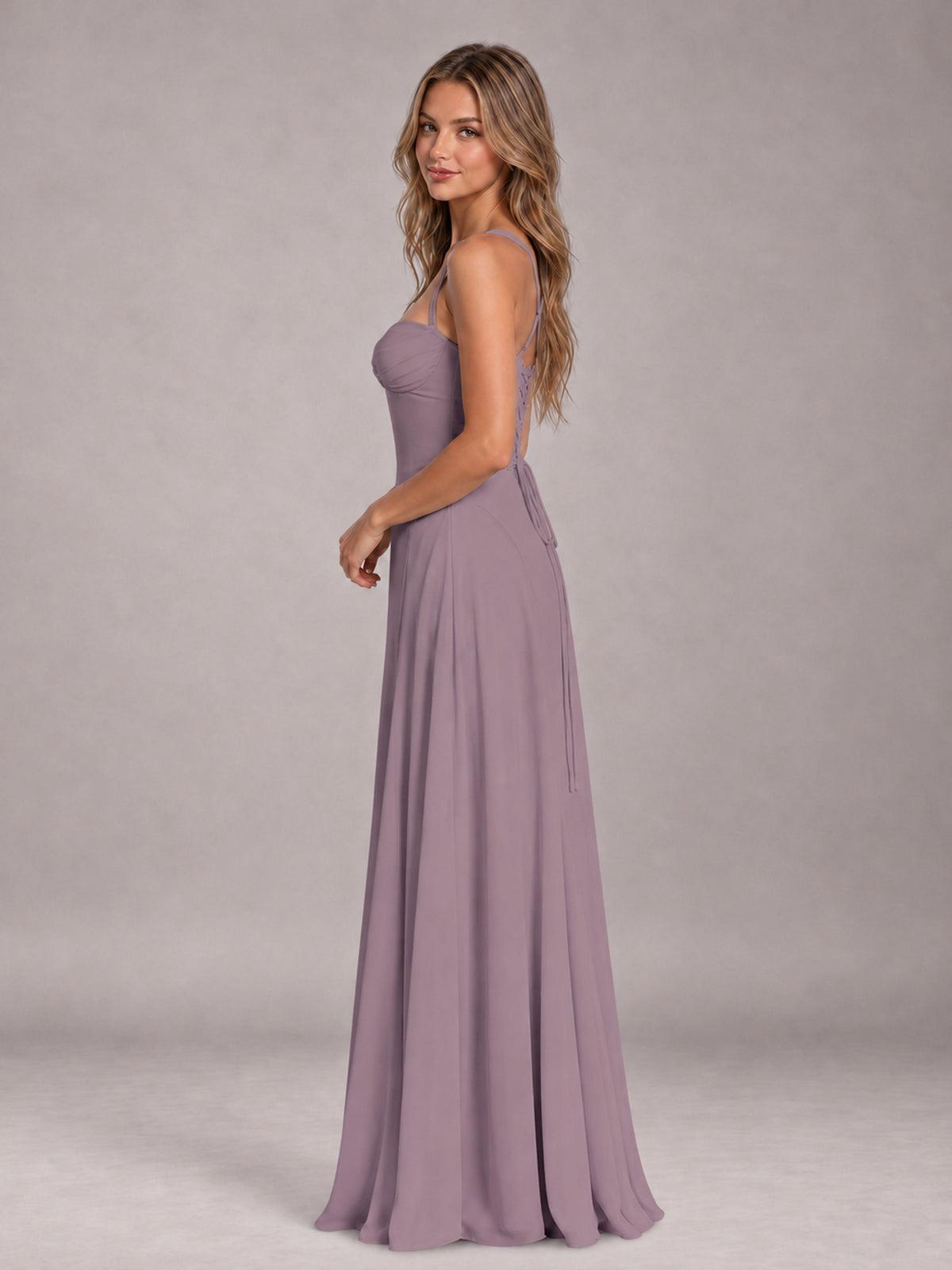 Wisteria A-Line Sweetheart Sleeveless Floor-Length Bridesmaid Dress