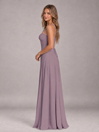 Wisteria A-Line Sweetheart Sleeveless Floor-Length Bridesmaid Dress