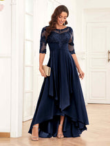 Chic Half Sleeves Ruffles Lace Appliques Mother Of The Bride Dresses