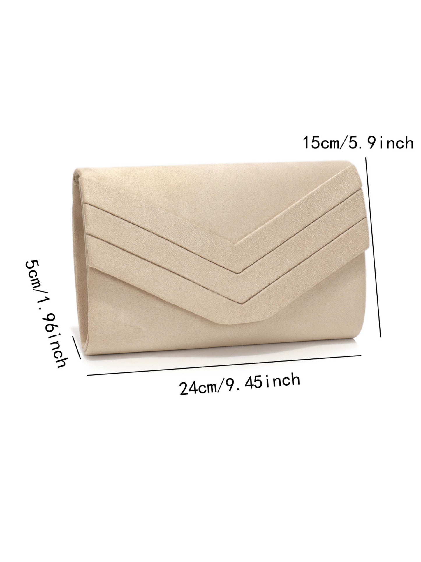 Classic Envelope Evening Clutch Purse with Detachable Chain Strap for Wedding & Party