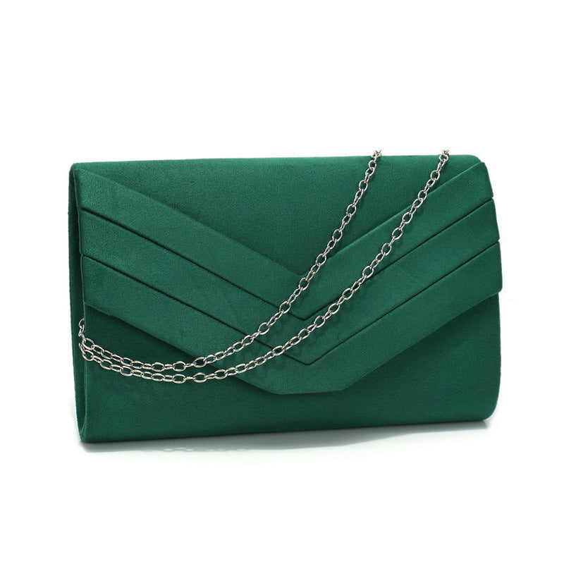 Classic Envelope Evening Clutch Purse with Detachable Chain Strap for Wedding & Party