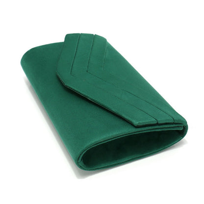 Classic Envelope Evening Clutch Purse with Detachable Chain Strap for Wedding & Party