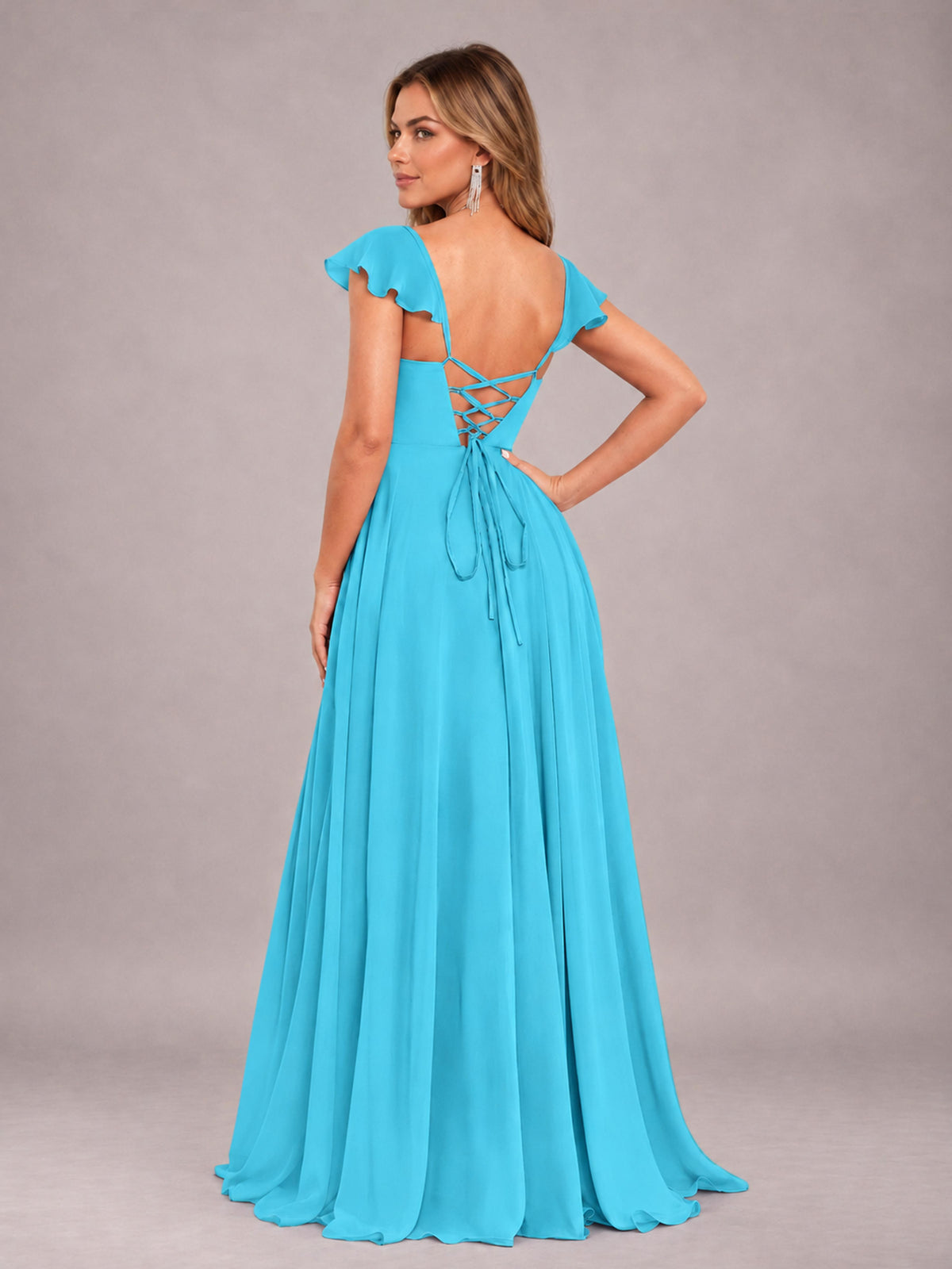 Pool Classy Sweetheart Pleated Chiffon Bridesmaid Dress With Pockets