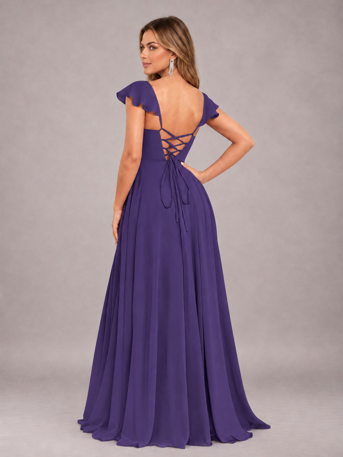 Regency Classy Sweetheart Pleated Chiffon Bridesmaid Dress With Pockets