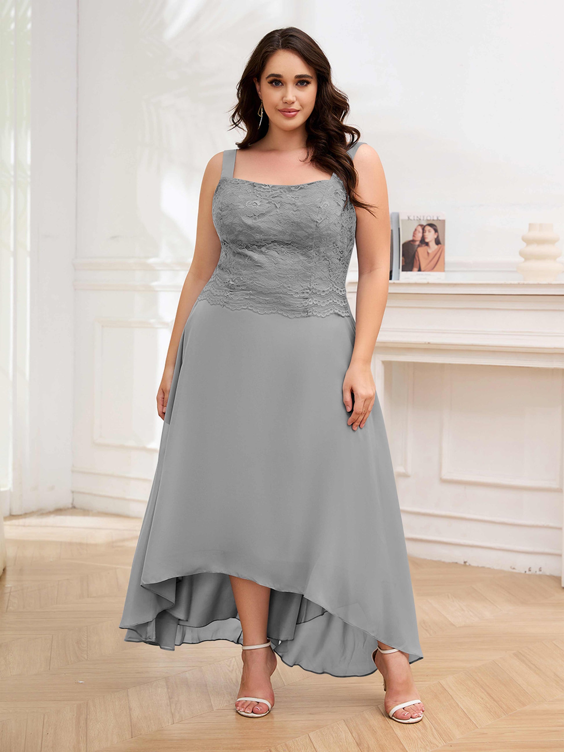 Couture Two Pieces Lace High Low Plus Size Mother Of The Bride Dresses mollyevers.com Couture Two Pieces Lace High Low Plus Size Mother Of The Bride Dresses mollyevers.com