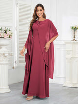 Delicate A-Line Lace Up Chiffon Floor Length Mother Of The Bride Dresses