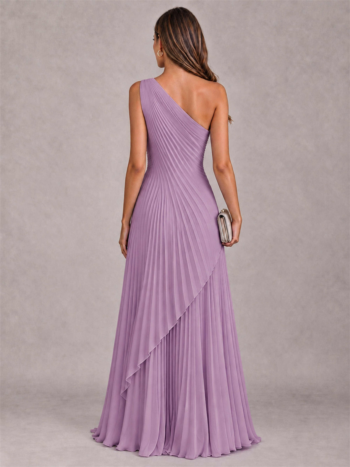 Elegant One Shoulder Pleated Chiffon Formal Dress