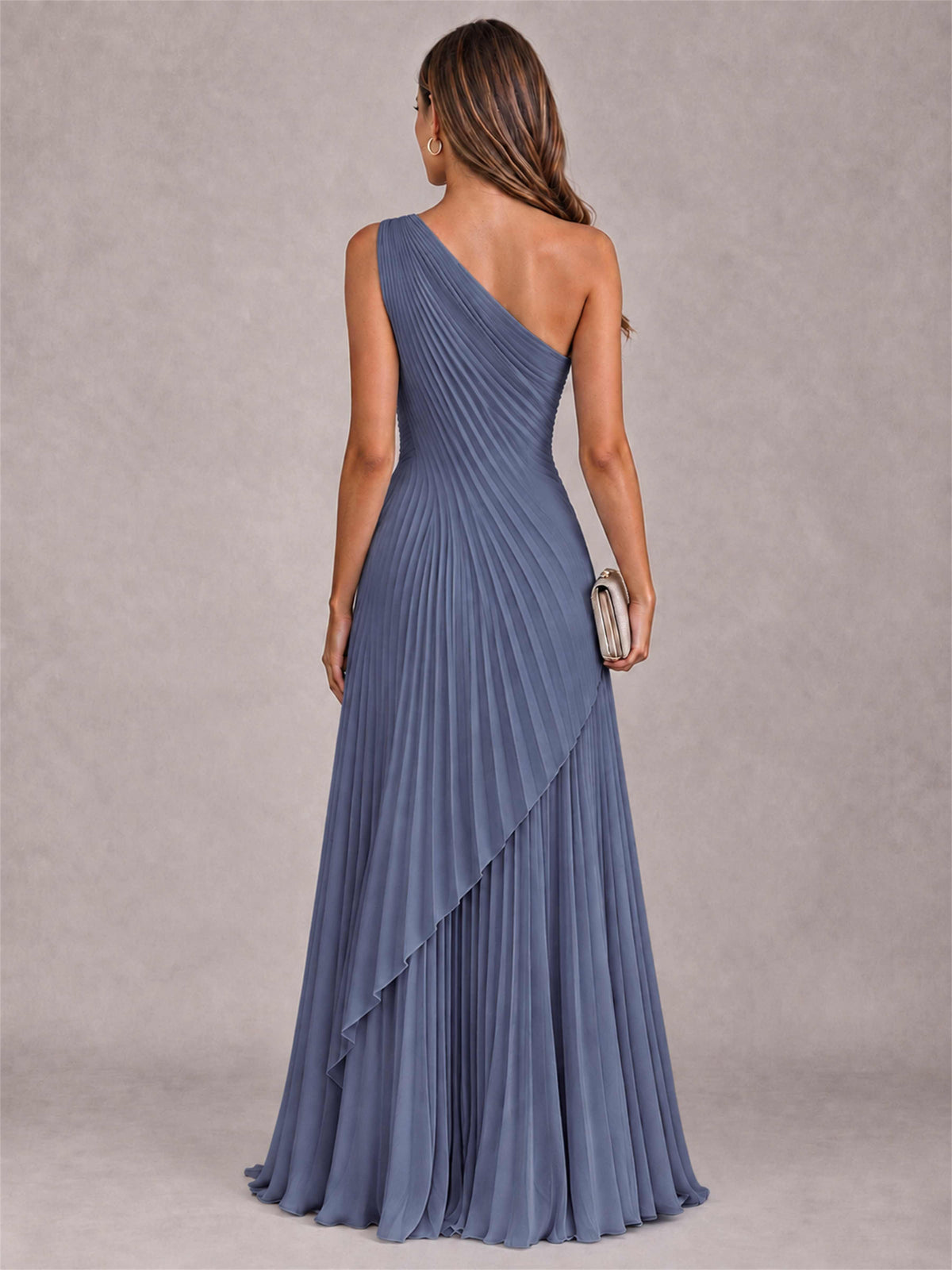 Elegant One Shoulder Pleated Chiffon Formal Dress