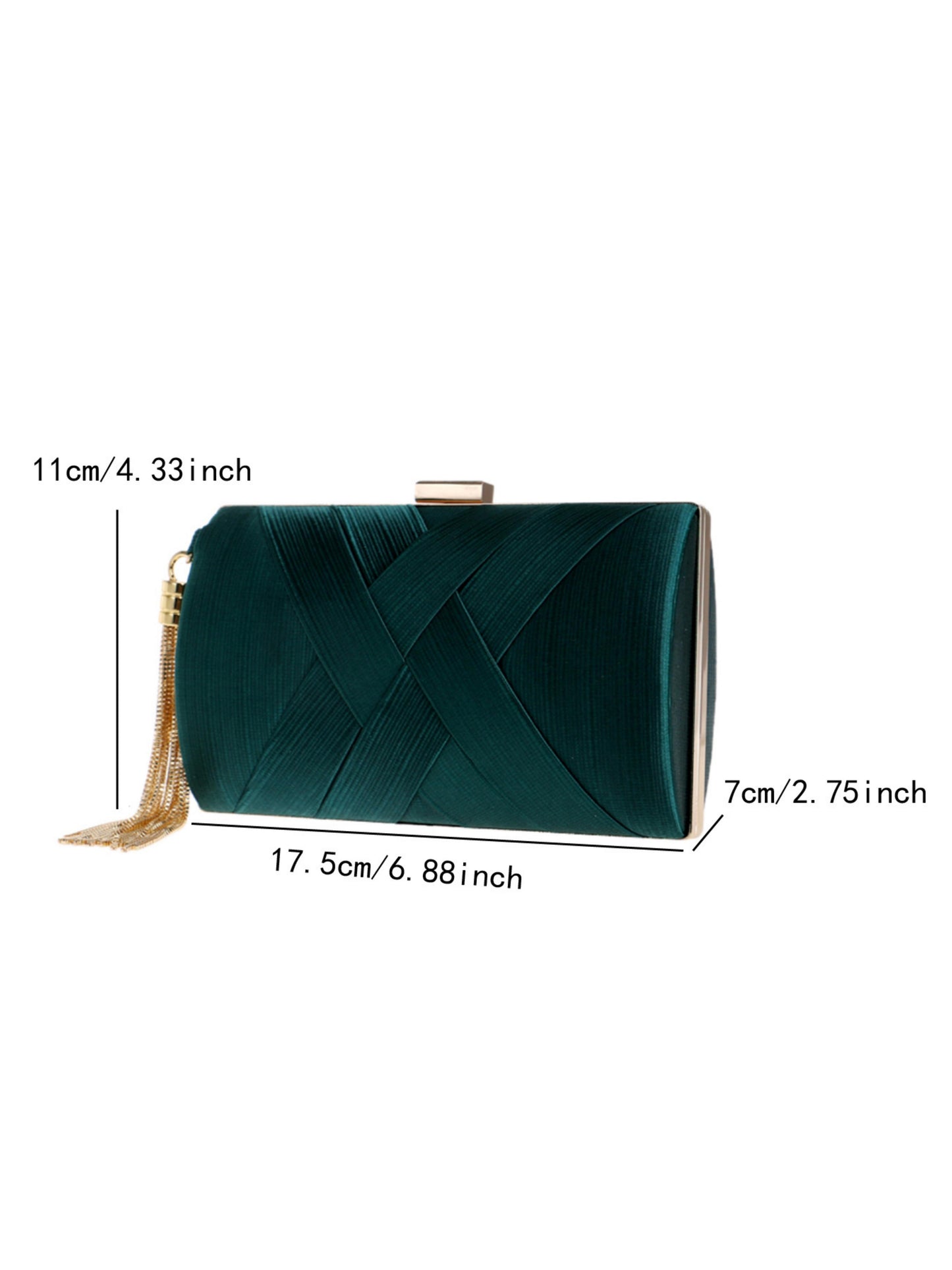 Elegant Satin Clutch Bag for Wedding Guest, Evening Dress & Cocktail Party