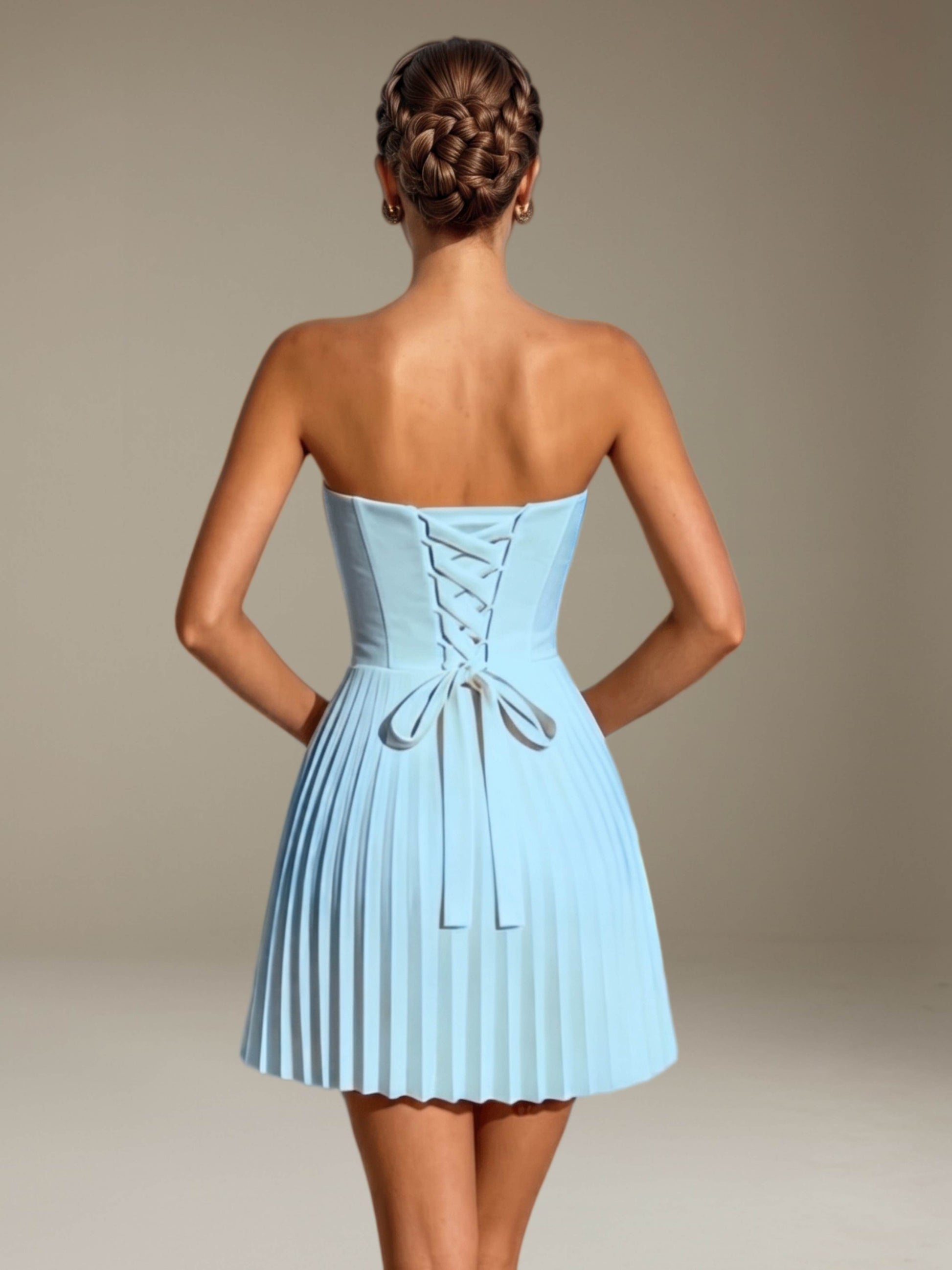 prom dress free shipping Long Corset Formal Pleated Prom Ball Gown