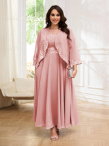 Embellished Two Pieces Appliques Plus Size Mother Of The Bride Dresses