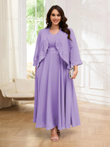 Embellished Two Pieces Appliques Plus Size Mother Of The Bride Dresses
