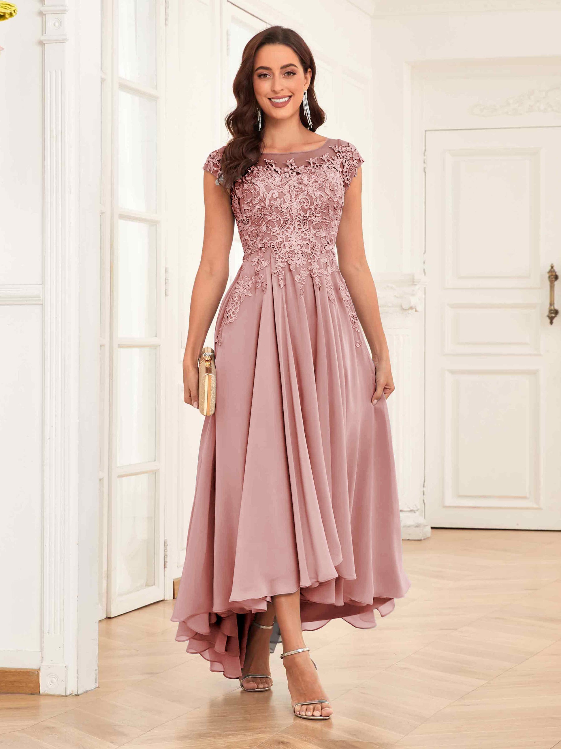 Lace Dress Rosewe Chiffon Dresses Enchanting Appliques High Low Chiffon Lace Mother Of The Bride Lace Dress Rosewe Chiffon Dresses Enchanting Appliques High Low Chiffon Lace Mother Of The Bride