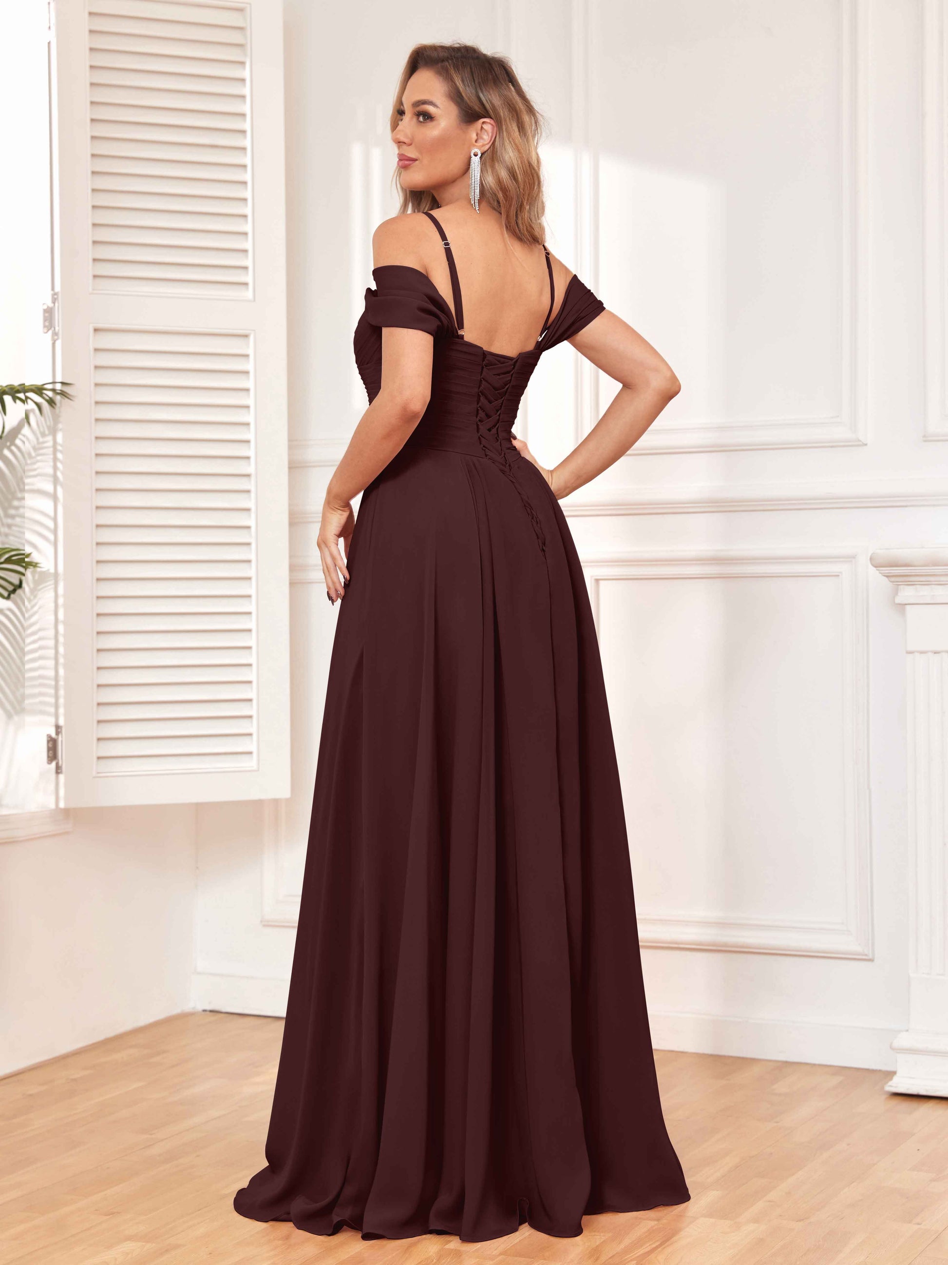 Enthralling A Line Draped Sleeves Bridesmaid Dresses With Pockets mollyevers.com Enthralling A Line Draped Sleeves Bridesmaid Dresses With Pockets mollyevers.com